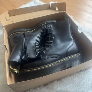 Dr. Martens Jadon Polished Smooth Black platform Boots